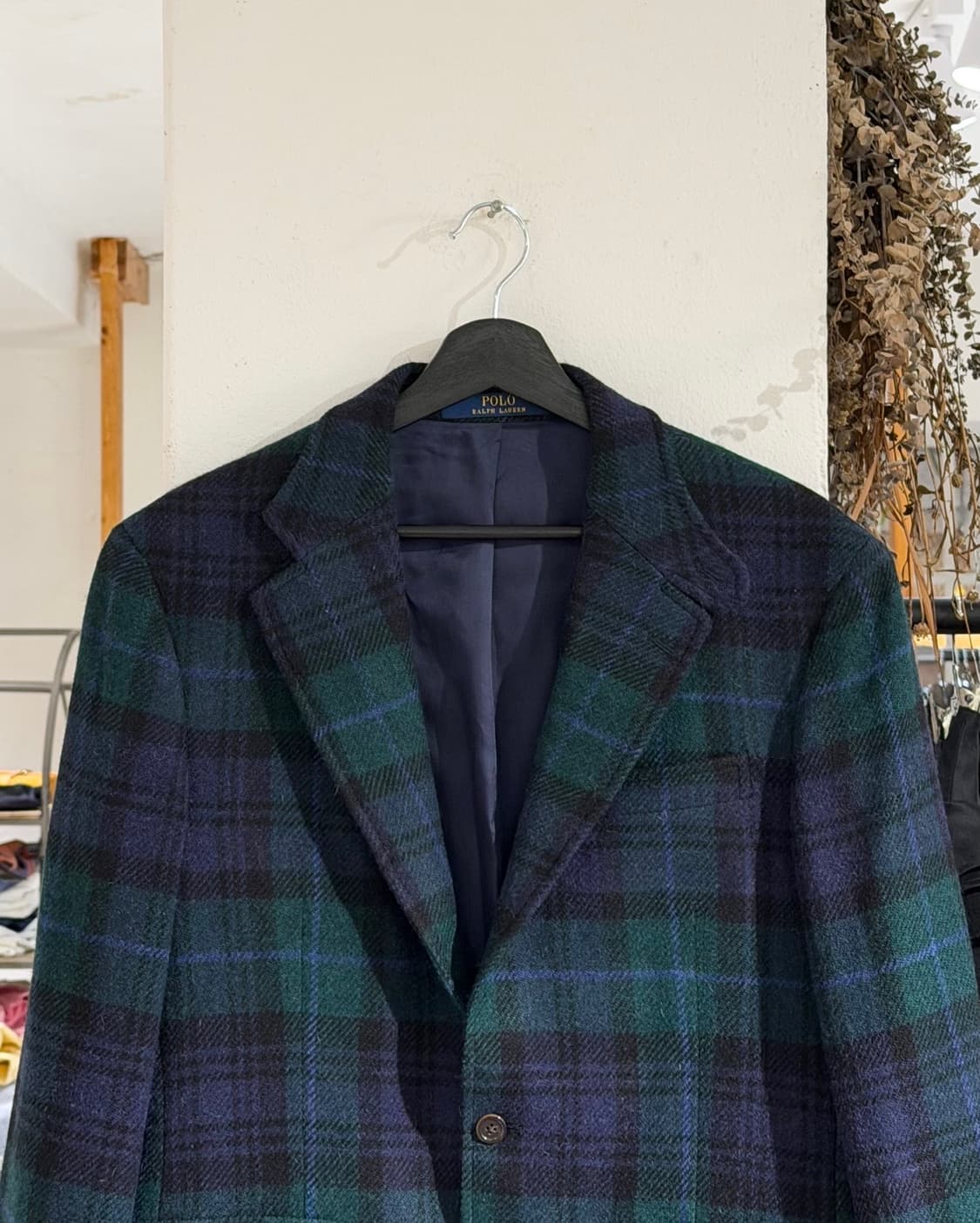 폴로 랄프로렌 그린 블랙와치 싱글 브레스티드 자켓 상품이미지4