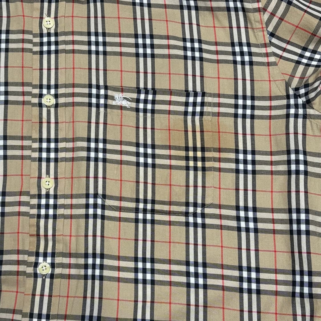 L 버버리 베이지 노바체크 원포켓 셔츠  상품이미지6