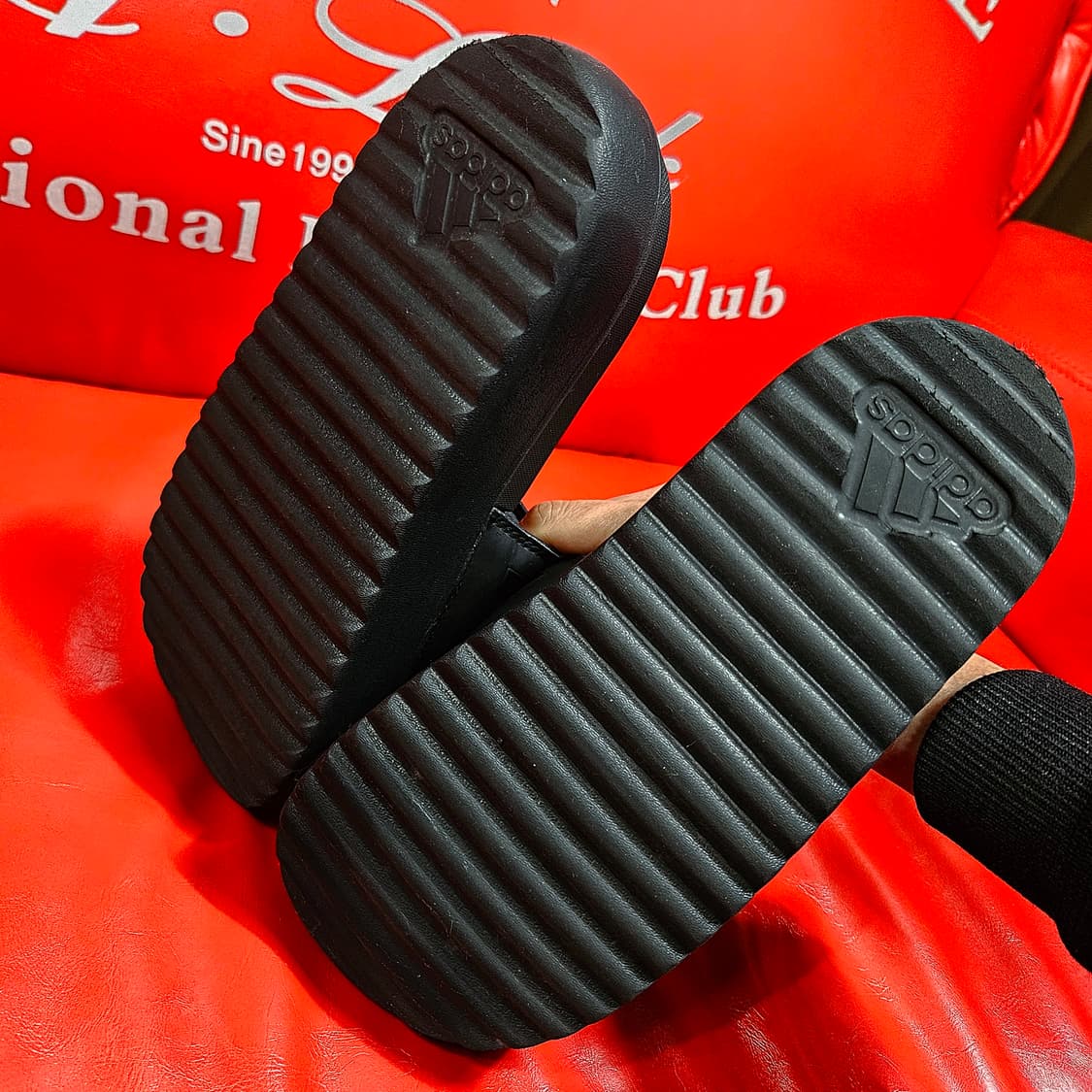 (거의새거)아디다스 아딜렛 플렛폼 통굽 슬리퍼 235size 상품이미지6