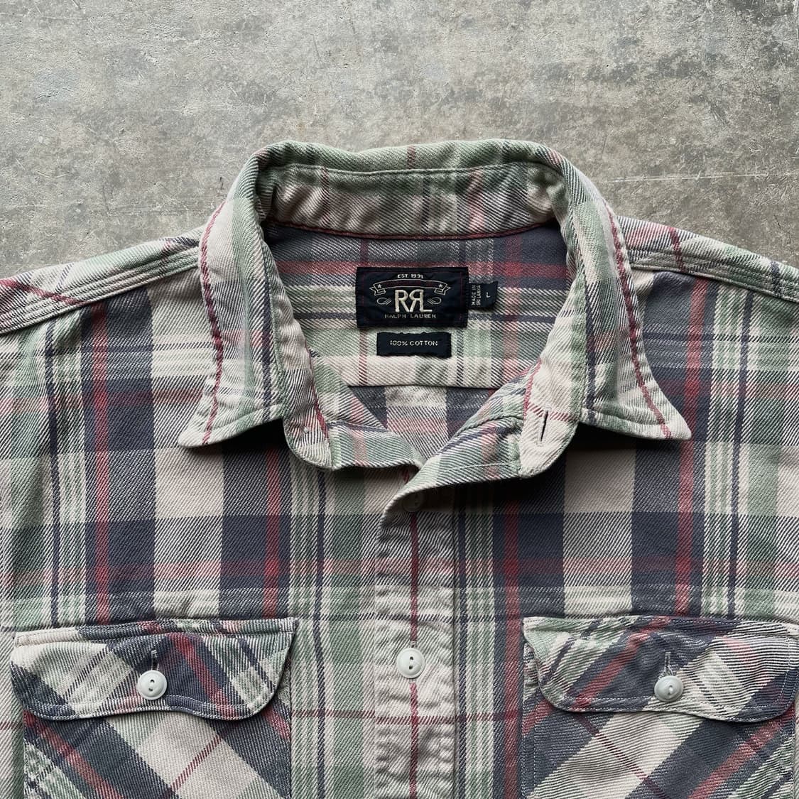 90s RRL 더블알엘 플란넬 체크 셔츠 상품이미지2