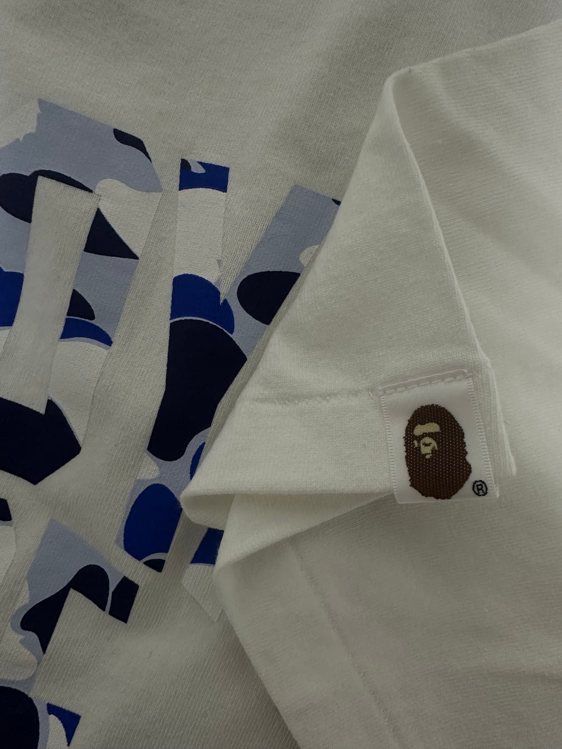 베이프 나고야 반팔티 블루 화이트 2XL 상품이미지6