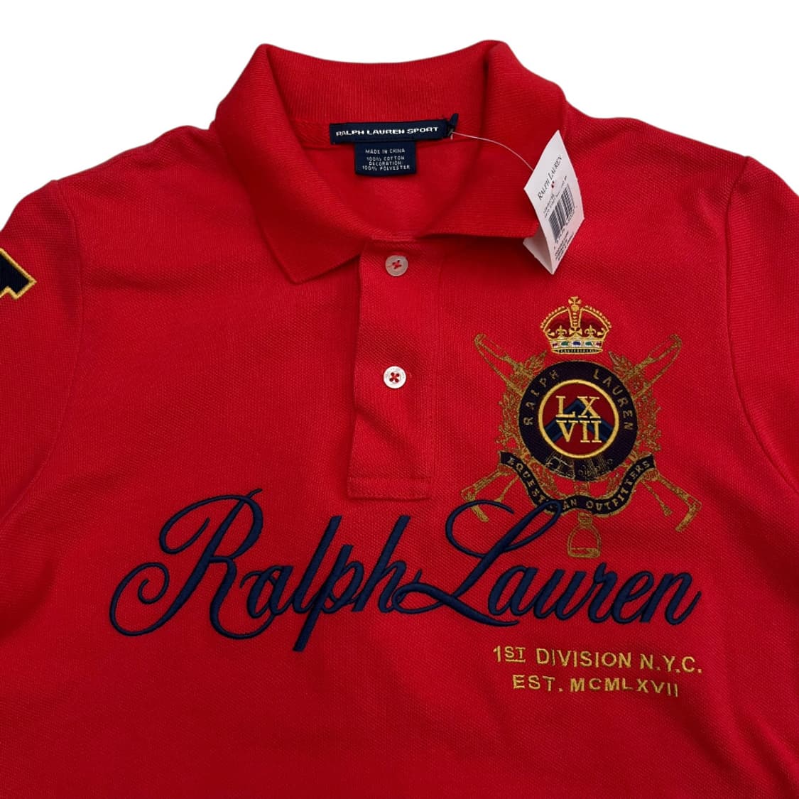 폴로 랄프로렌 y2k 레드 카라 반팔 XS 상품이미지4