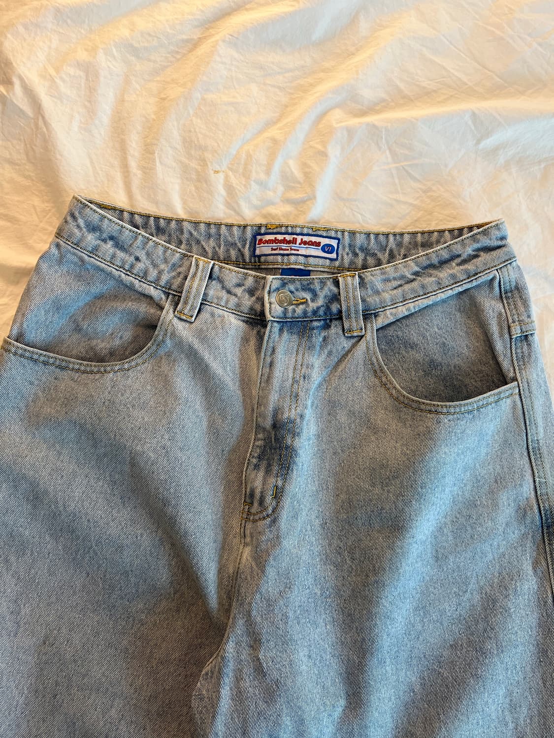 bombshell 데님 반바지 쇼츠 jorts 라이트 워시 32 상품이미지7