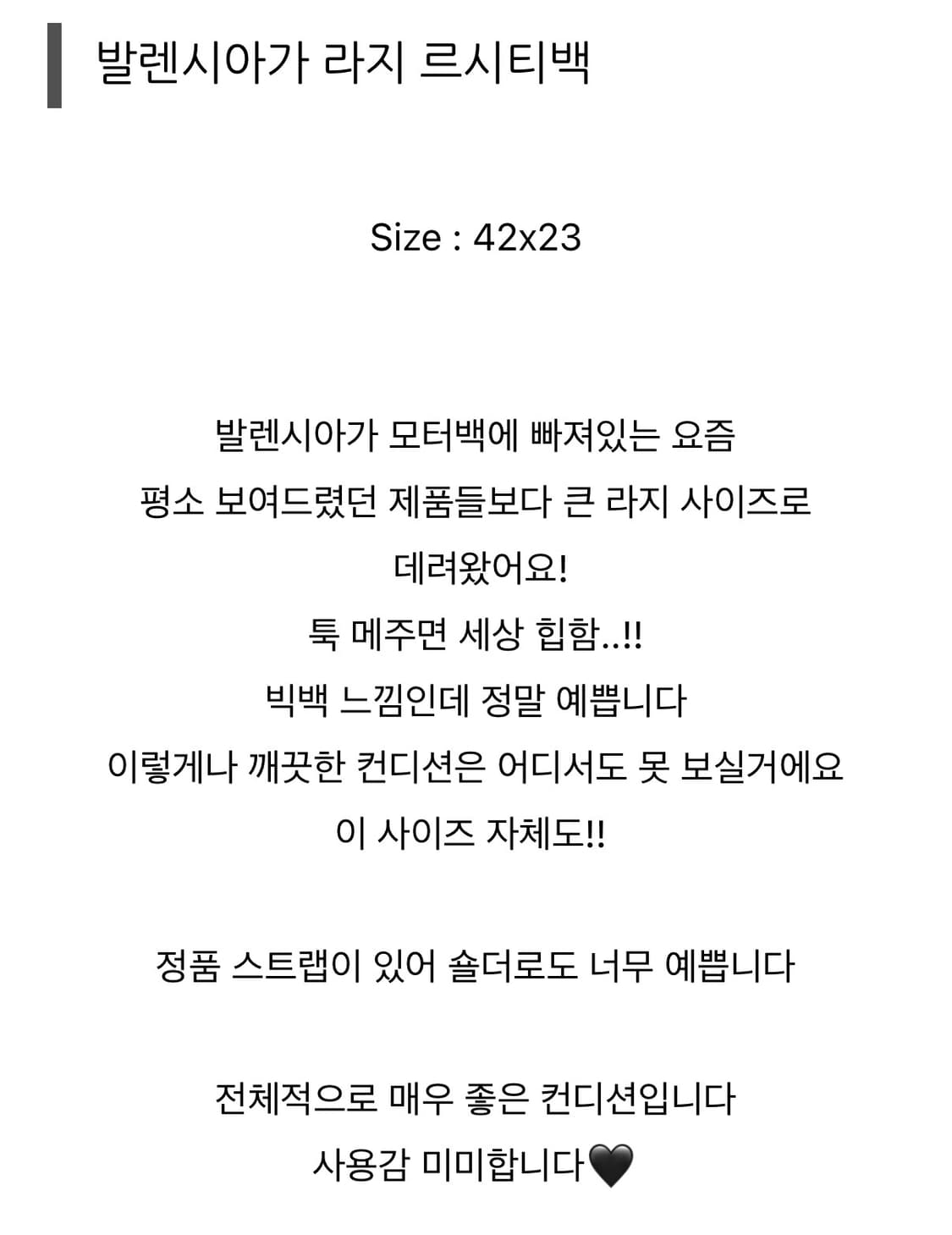 발렌시아가 라지 르시티백 상품이미지10