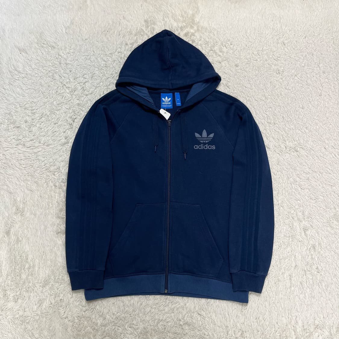 Adidas Firebird navy zip-up hoodie 상품이미지4