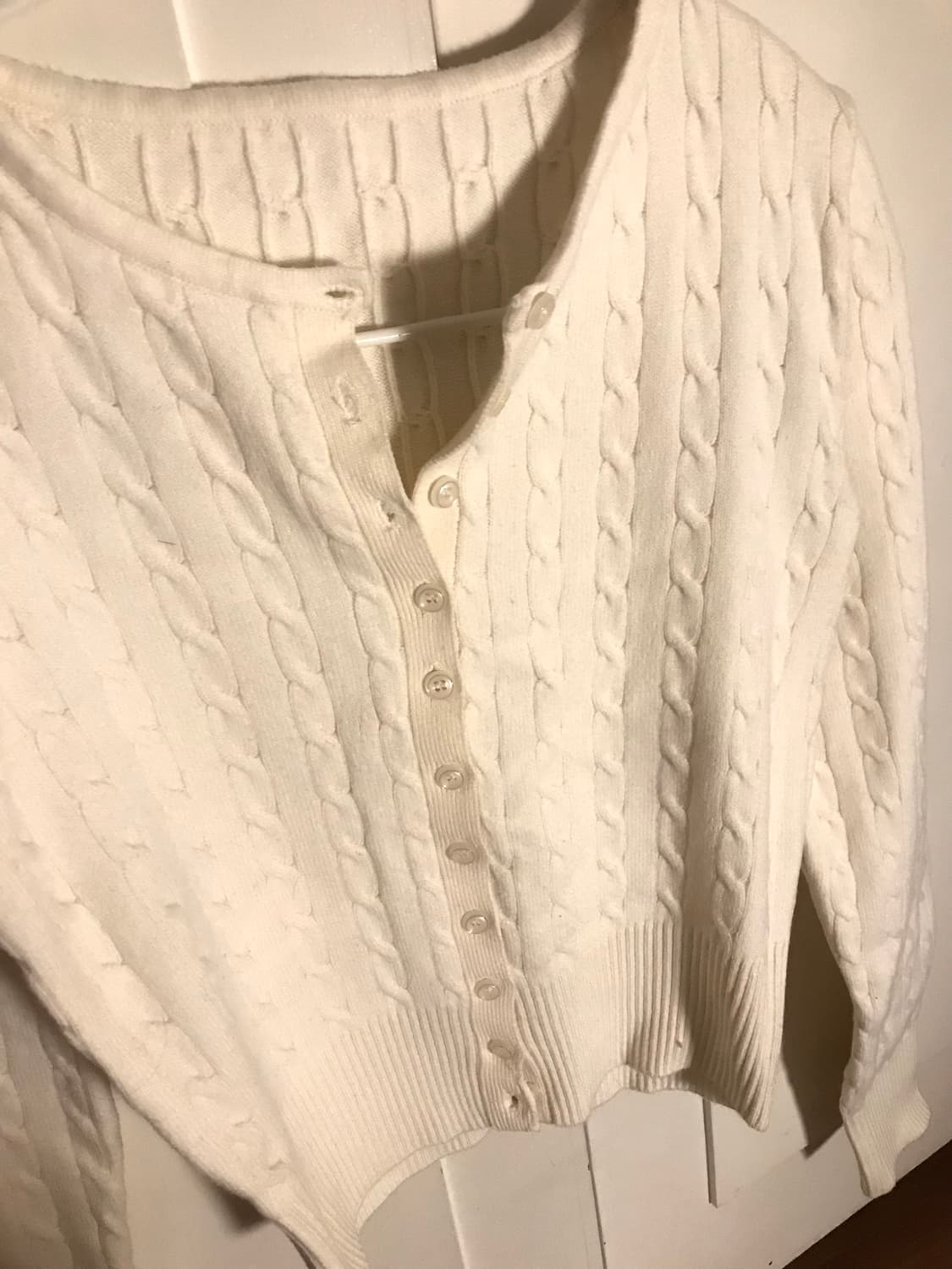 아이보리 니트 가디건 상품이미지4