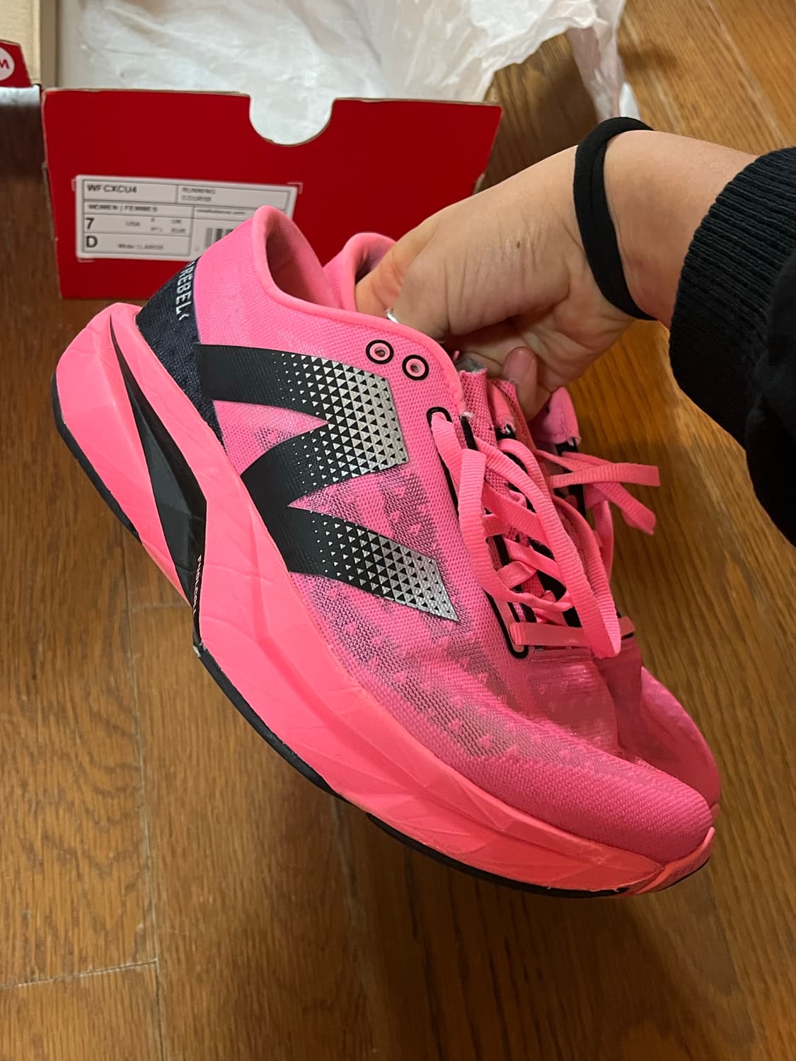 뉴발란스 퓨어셀 레벨 v4 D 울트라 핑크 240 러닝화 러닝 상품이미지3