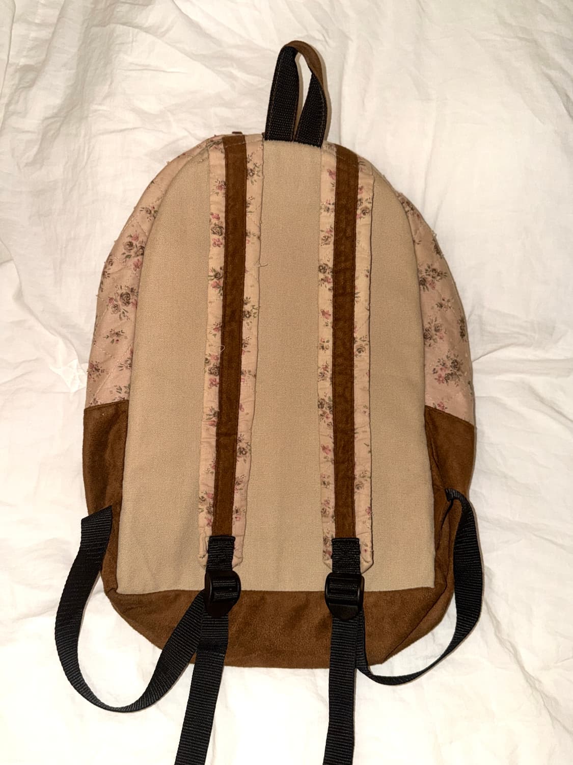 그런지페어리 모리걸 초코 브라운 플라워 밀크티 백팩 하구미 상품이미지4