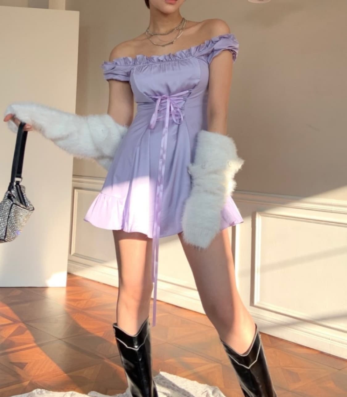 스푸닝(글로니) 라스트댄스 원피스 화이트 상품이미지7