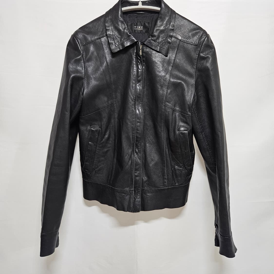 타임 한섬 램스킨 양가죽 레더 자켓 S 상품이미지1