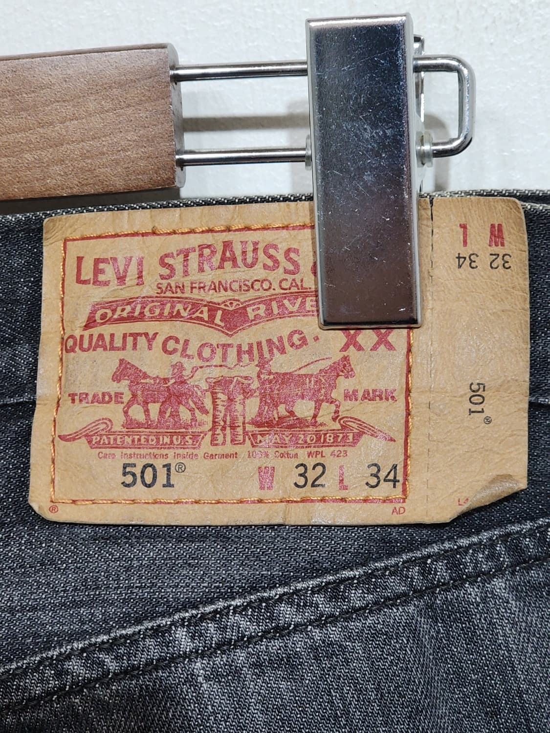 (32) 리바이스 501 청바지 블랙그레이 데님팬츠 레드탭  상품이미지5