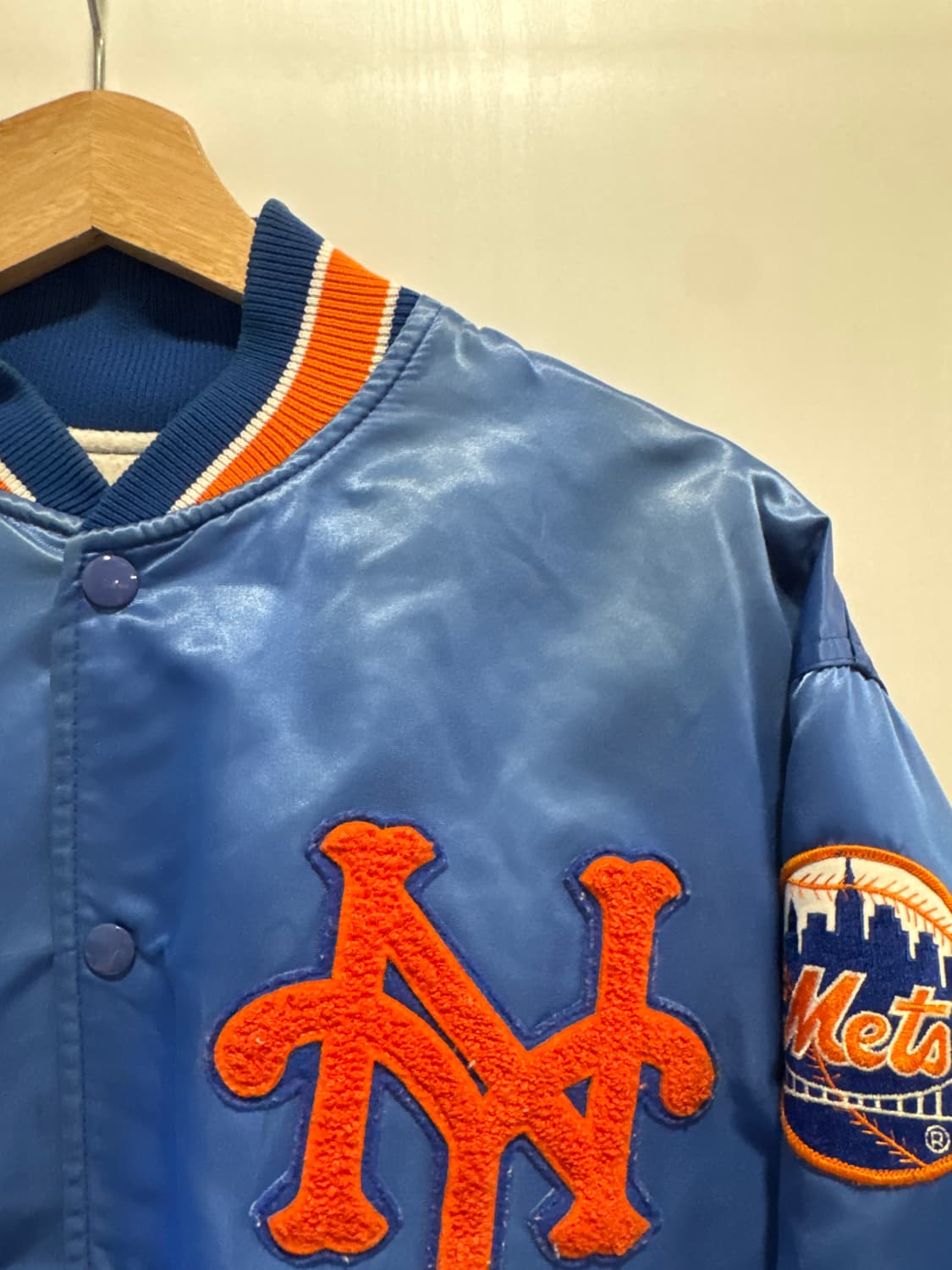 80s 뉴욕 메츠 새틴 스타디움 자켓 상품이미지8