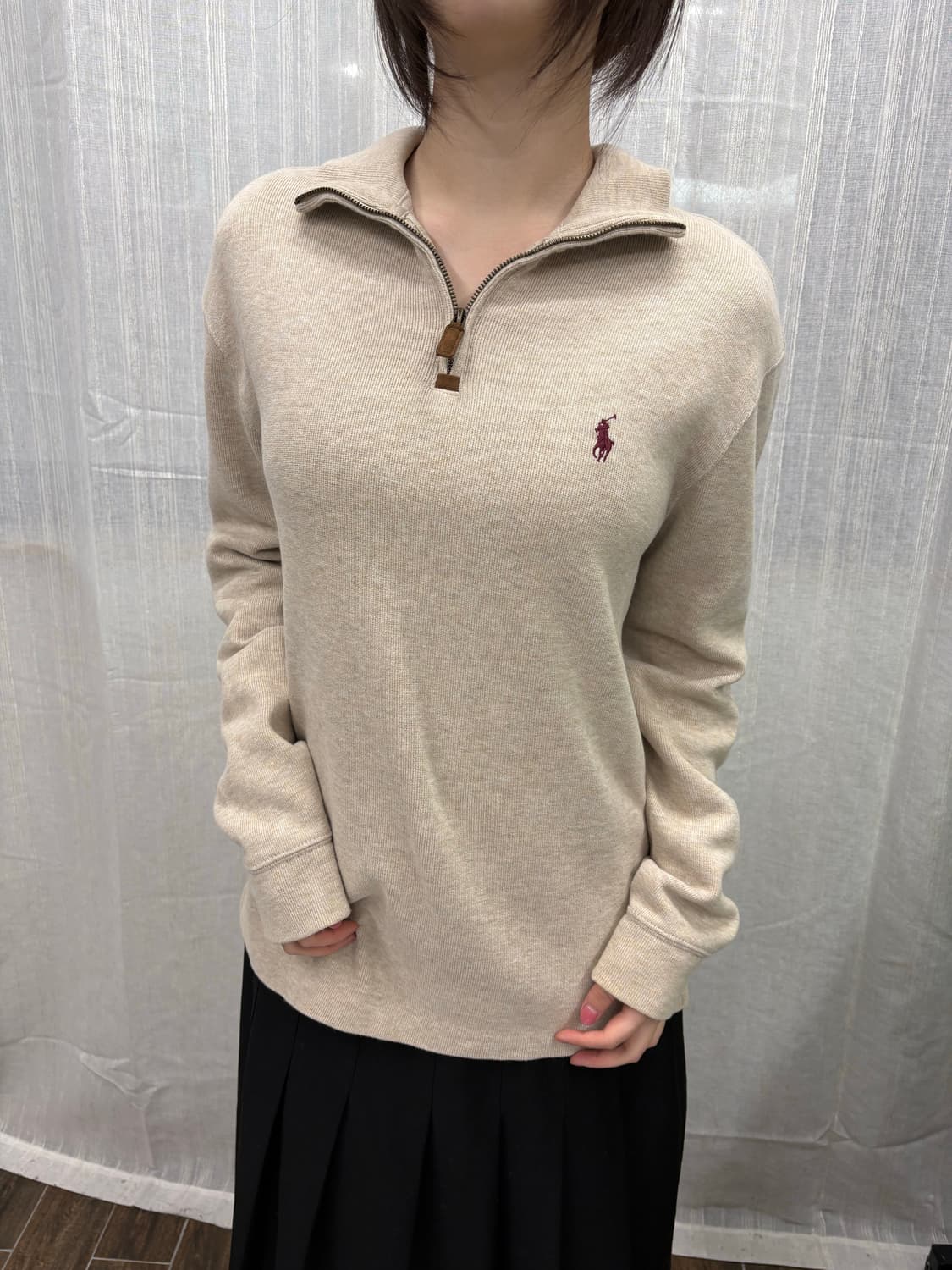 폴로 랄프로렌 하프 집업 코튼 니트   상품이미지2