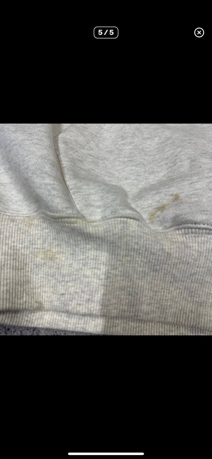 (바배) 그린 멜란지 그레이 배색 오버핏 후드 집업 상품이미지5