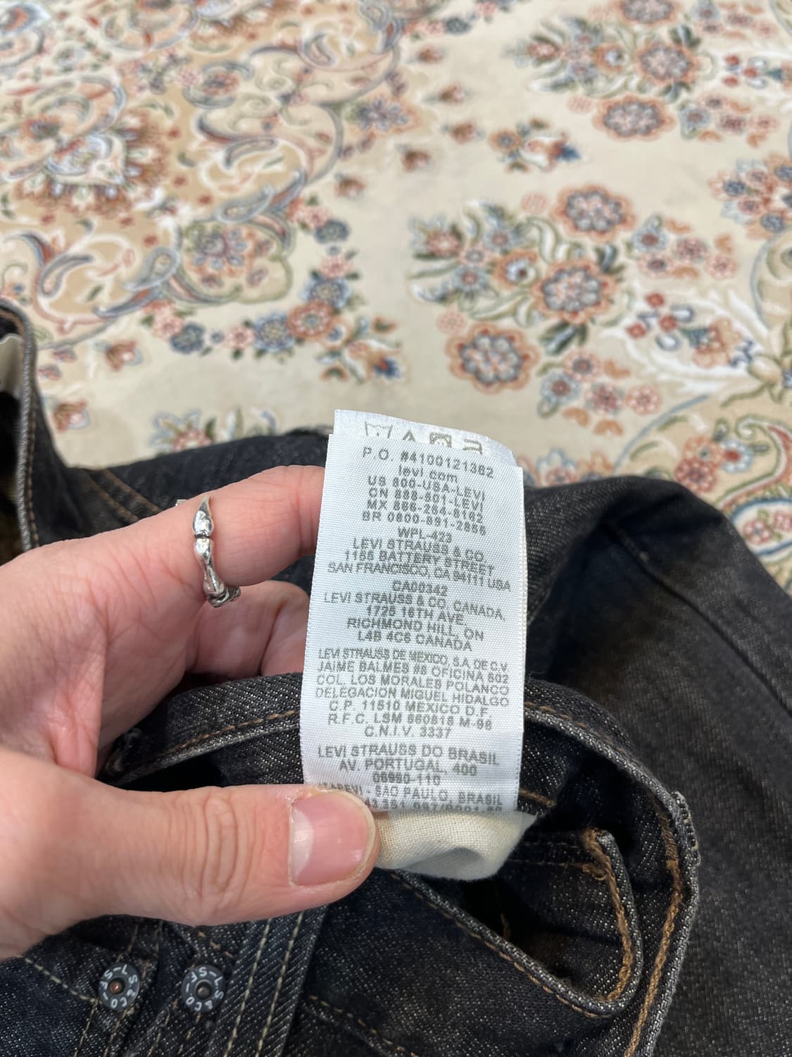 리바이스 501 흑청 데님팬츠 바지 상품이미지8