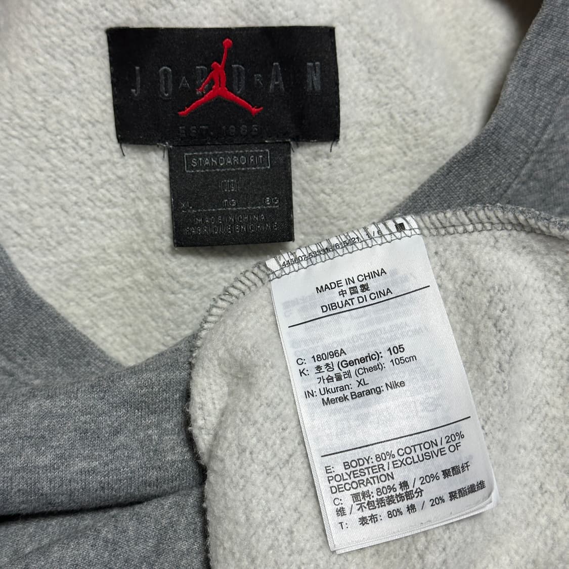 나이키 조던 점프맨 에어 플리스 크루 탑 상품이미지6