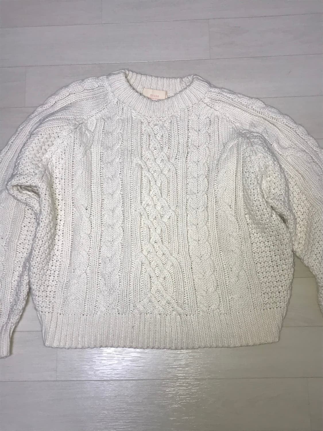 케이블 니트 아이보리  상품이미지1