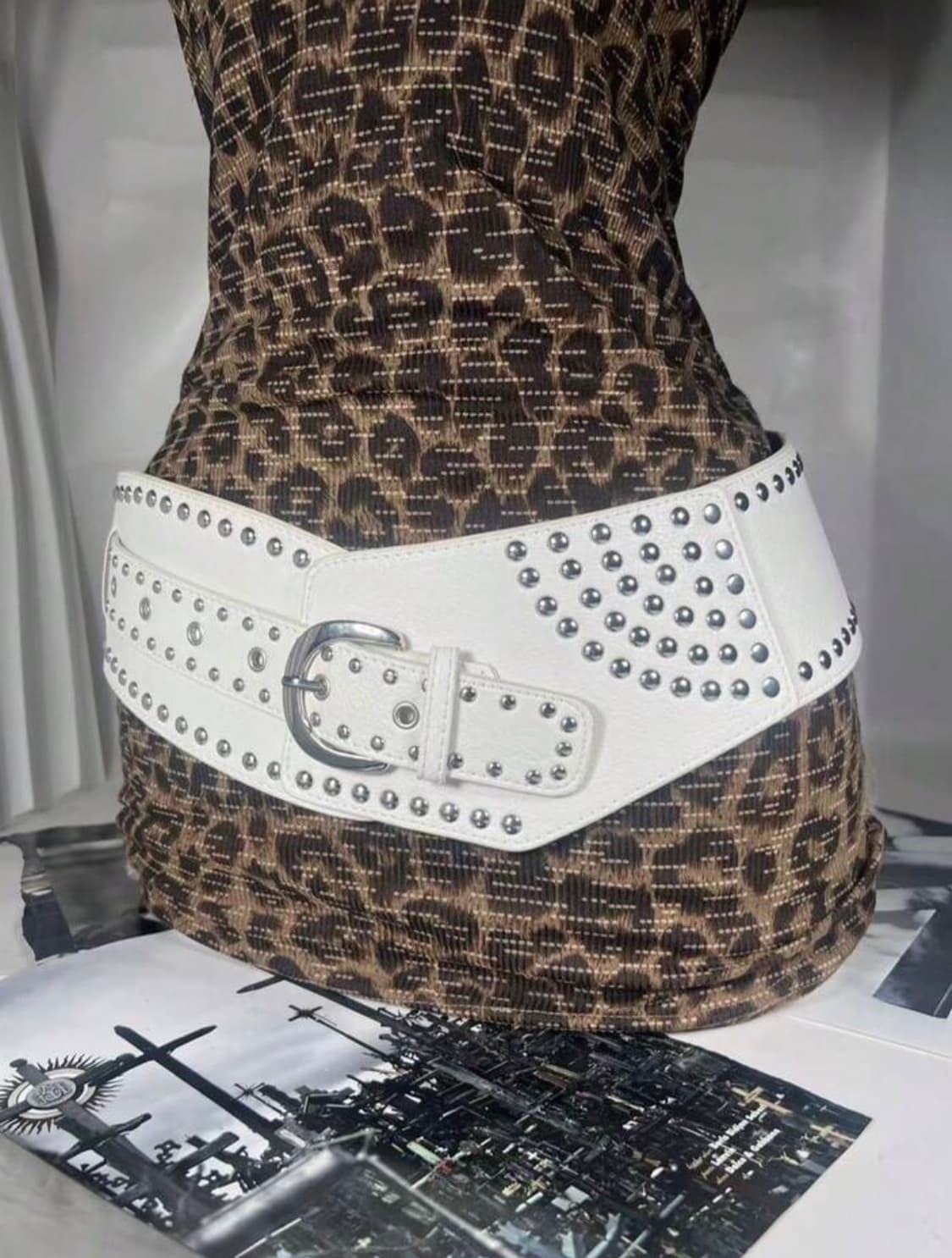 오리엔탈 펑크 레더 벨트 코르셋 새상품 상품이미지1