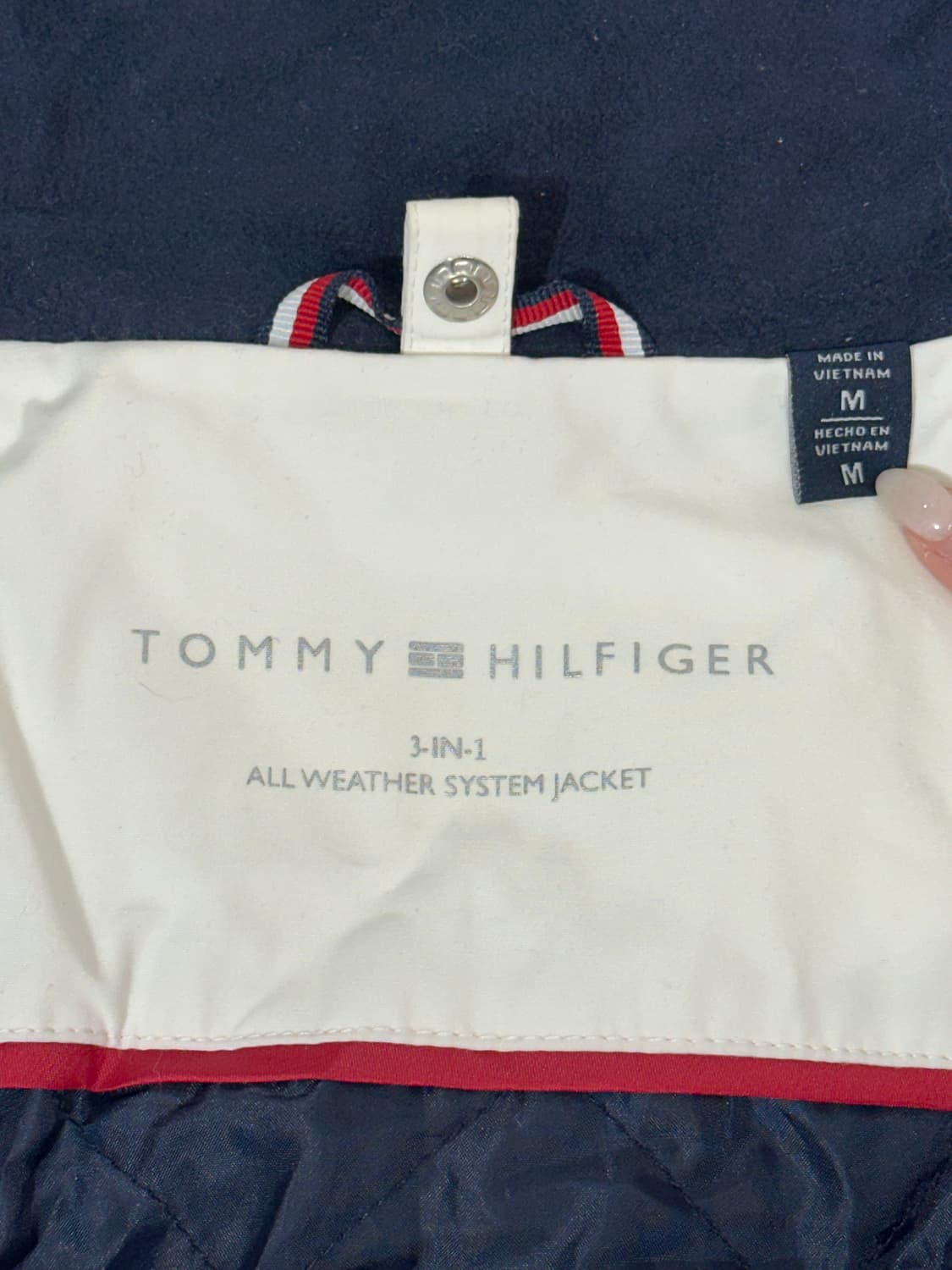 타미 힐피거 화이트 사이드 라인 바람막이 오버핏 트랙 자켓 M 상품이미지7