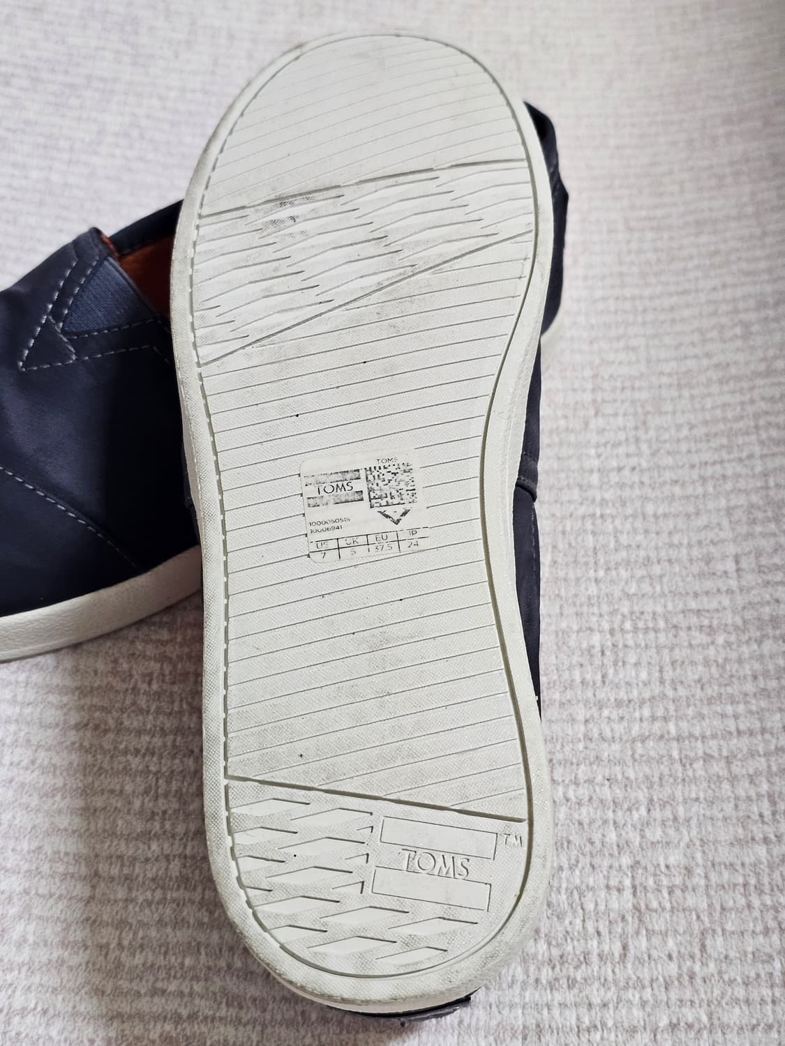 탐스 네이비 슬립온 240. 1회시착  새거수준  상품이미지5