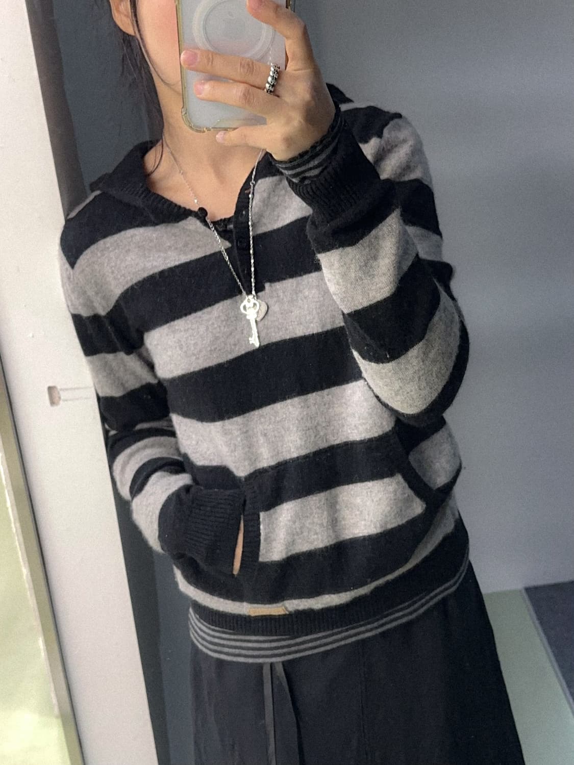 stripes knit hoody 상품이미지3
