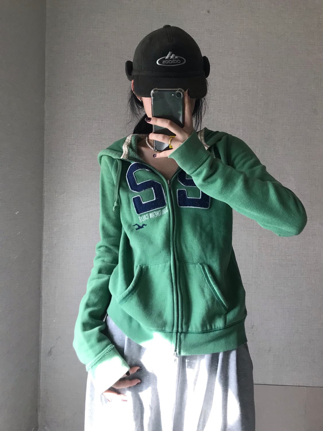 홀리스터 그린 후드집업 상품이미지5