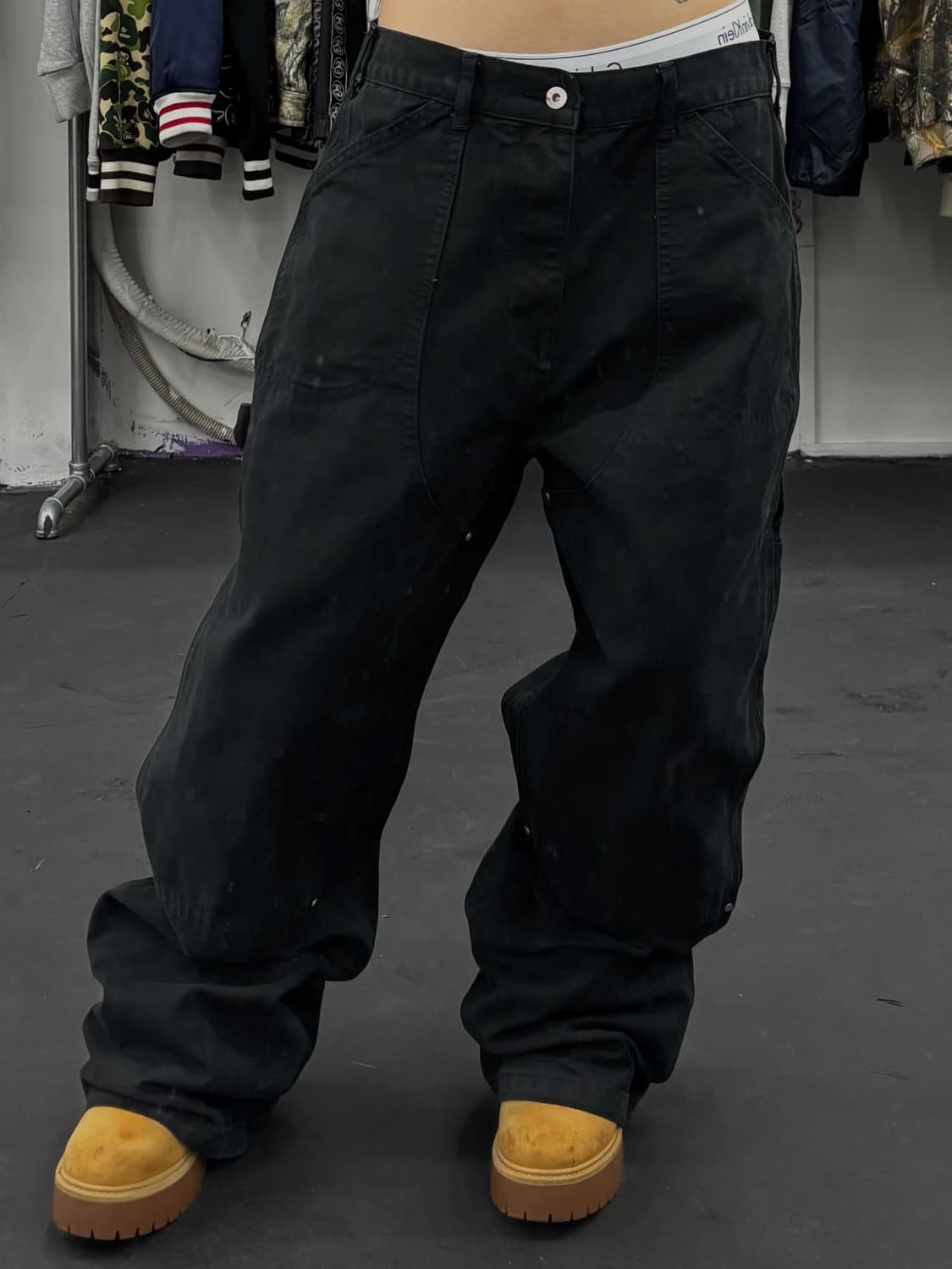 더블니 카펜터 블랙 데님팬츠 상품이미지2