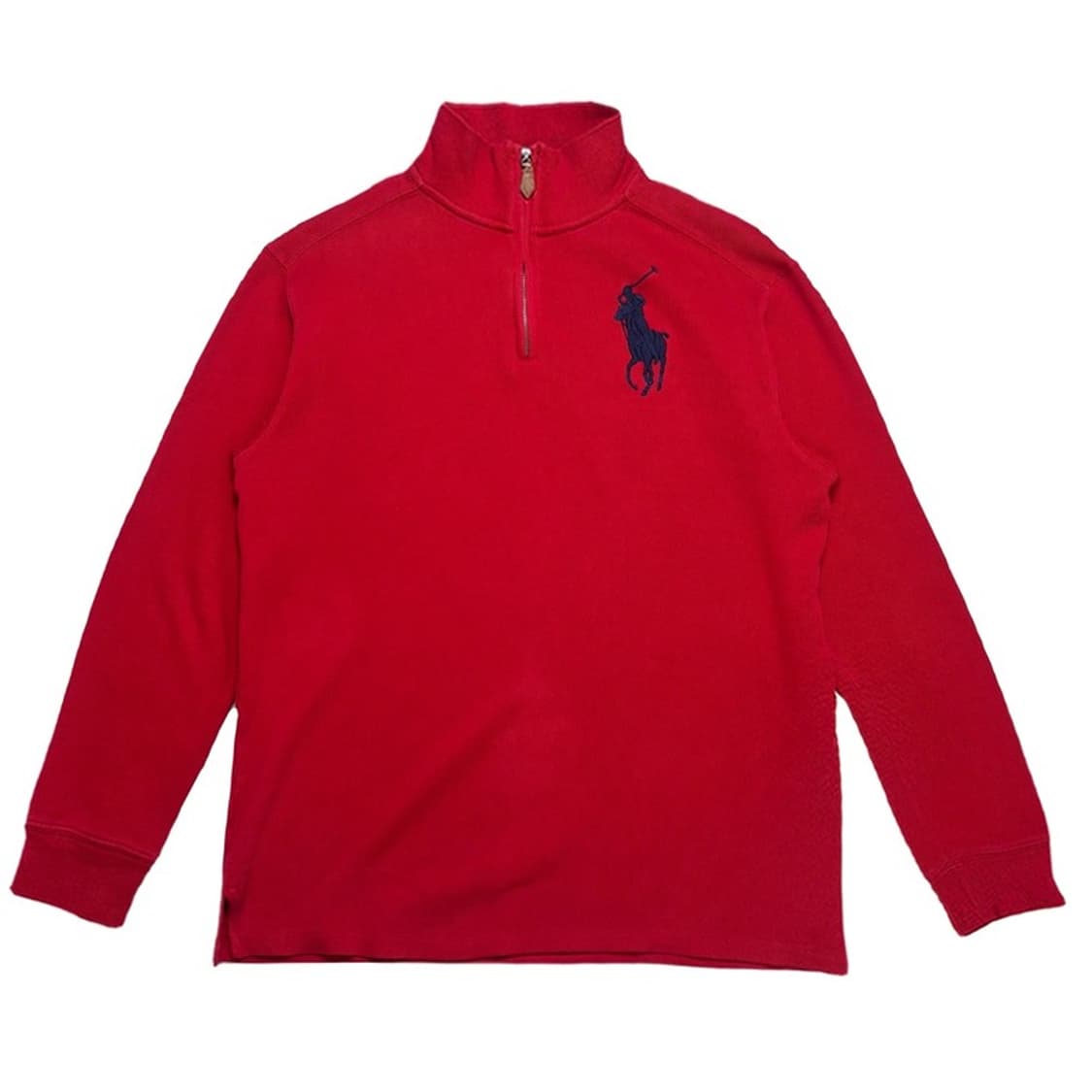 POLO RALPH LAUREN 빅포니 하프 집업 니트 레드 XL 상품이미지1