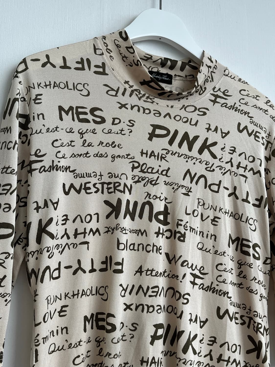 Vintage Beige Lettering T-Shirt 상품이미지2