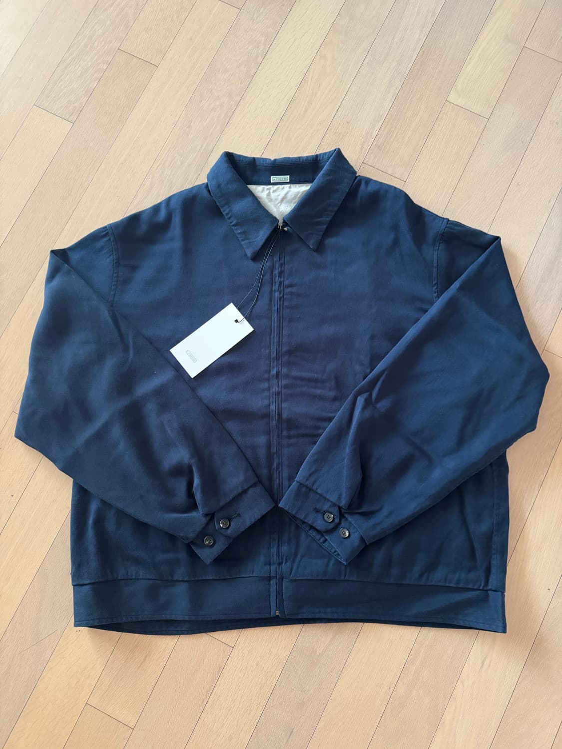 26SS A.presse 아프레쎄 워시드 실크 레이온 개버딘 자켓 네이비 상품이미지5