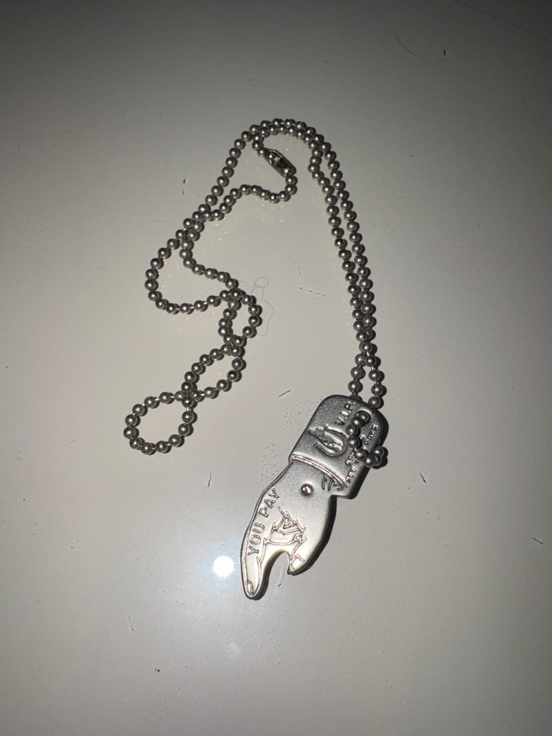 히스테릭 글래머 유 페이 네클리스 실버 상품이미지1