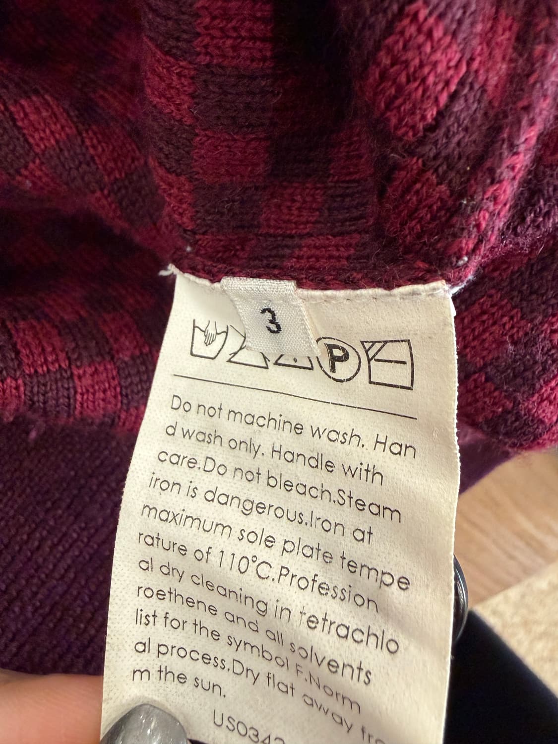 언유즈드 울 체크 가디건 상품이미지6