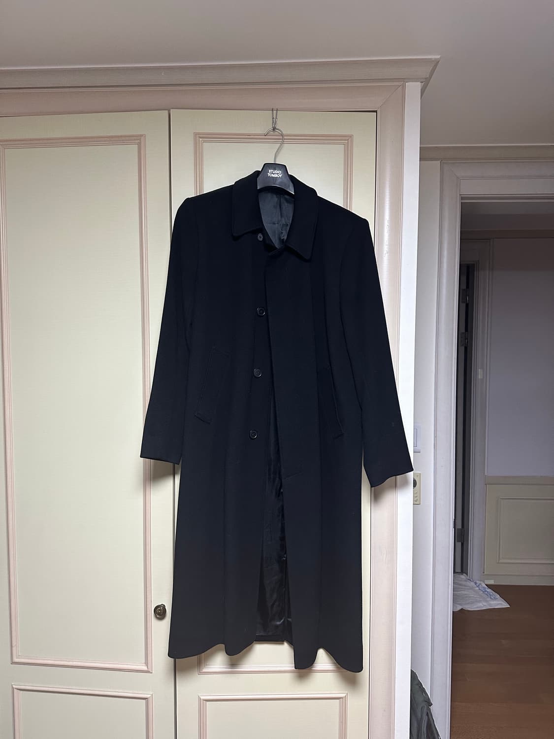 산드로옴므 울 롱코트 105 (착샷첨부) 상품이미지4