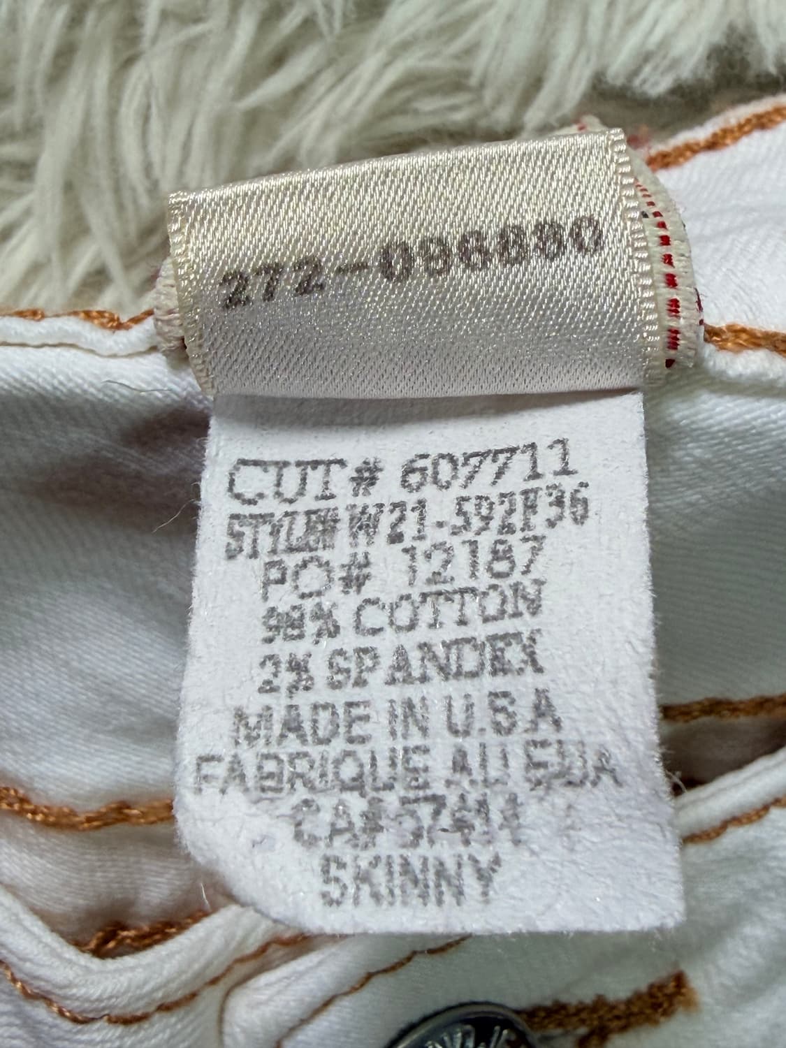 트루릴리전(True Religion) 화이트 스키니진 - 25사이즈 상품이미지7