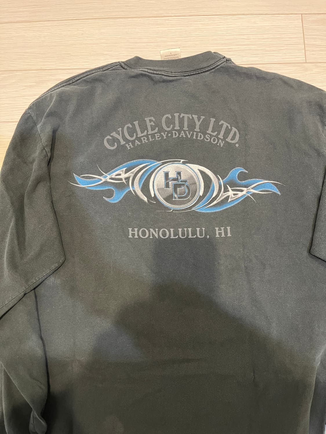 할리데이비슨 빈티지 롱슬리브 플레임 L 상품이미지3