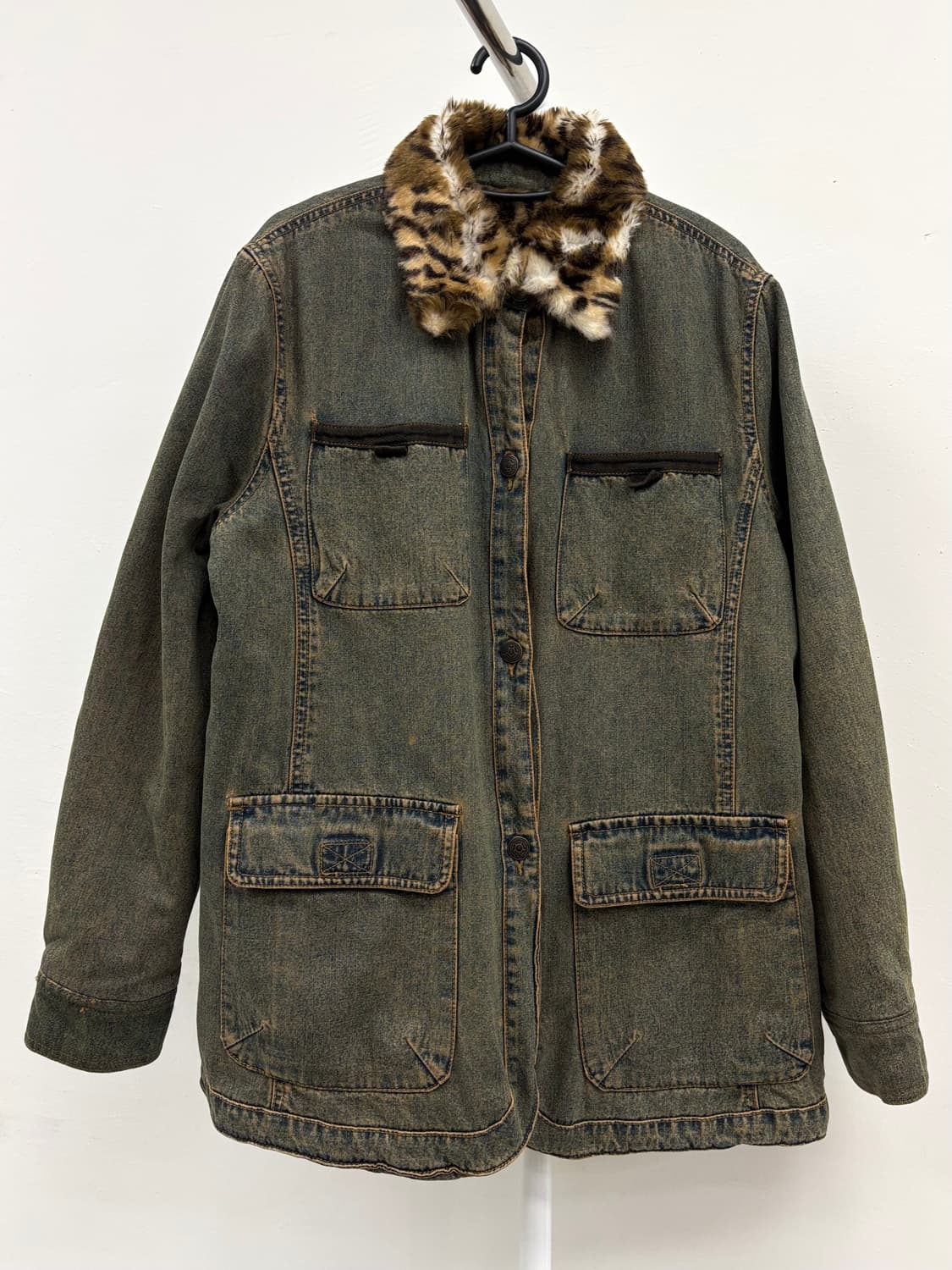 빈티지 데님 퍼 자켓 상품이미지5