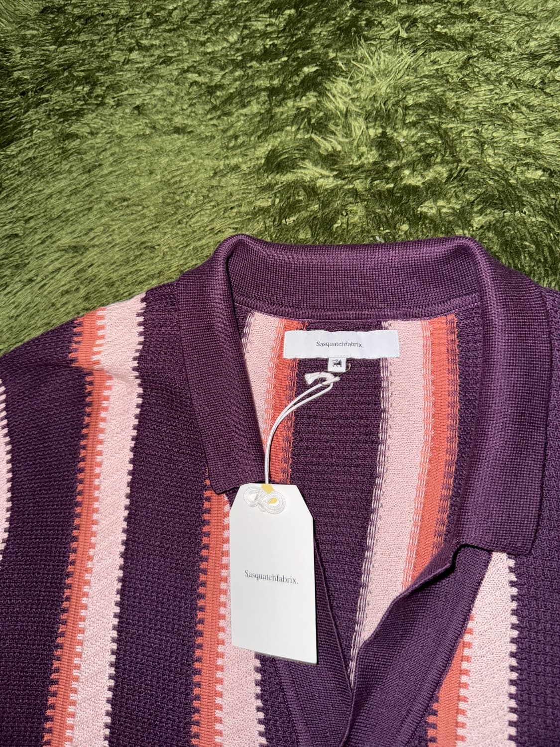 [XL] 사스콰치패브릭스 24SS 스트라이프 가디건 보르도 상품이미지3