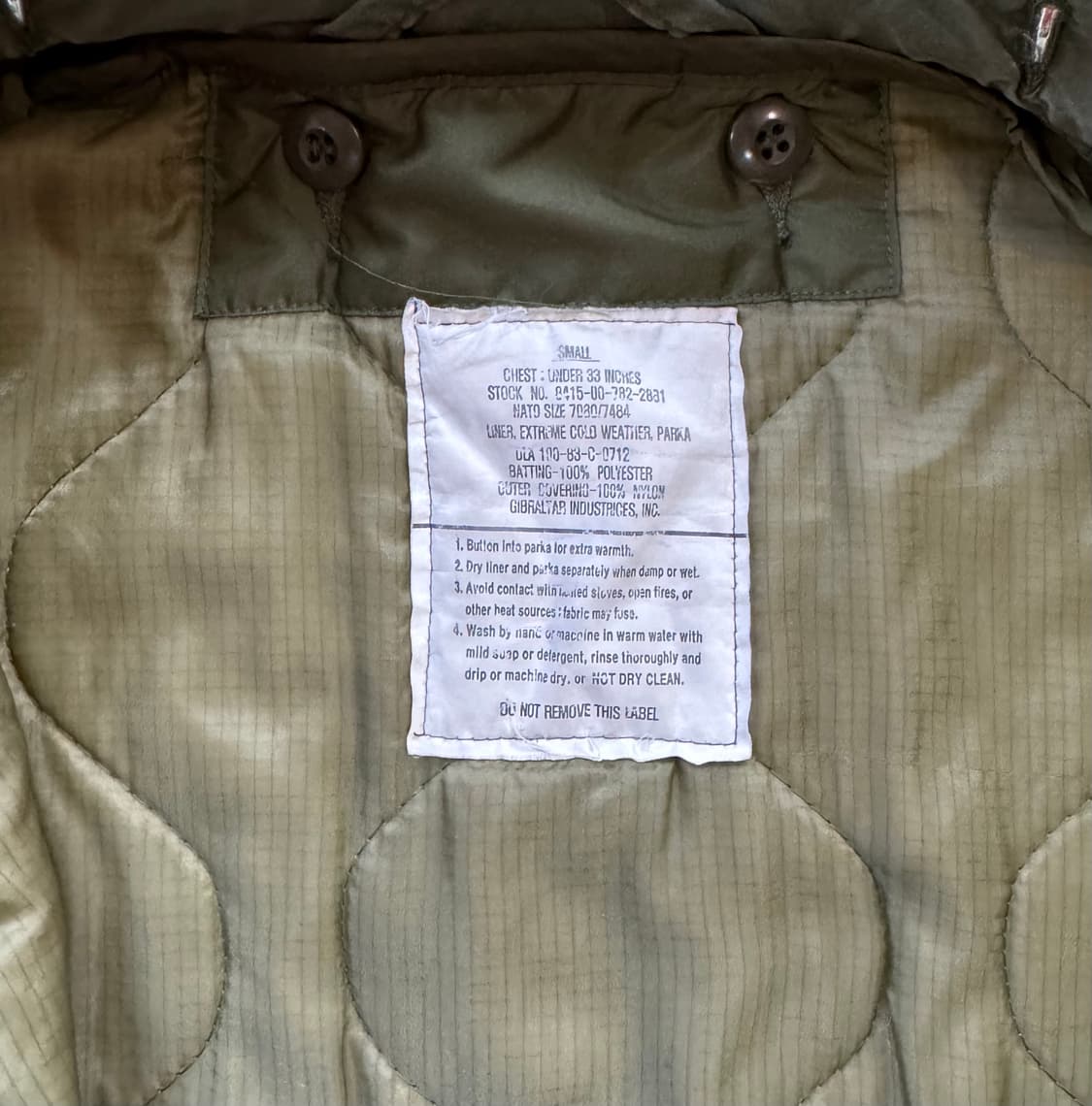 70s 미군 오리지널 야상 피쉬테일 파카 m65 S(M~XL) 527 상품이미지5