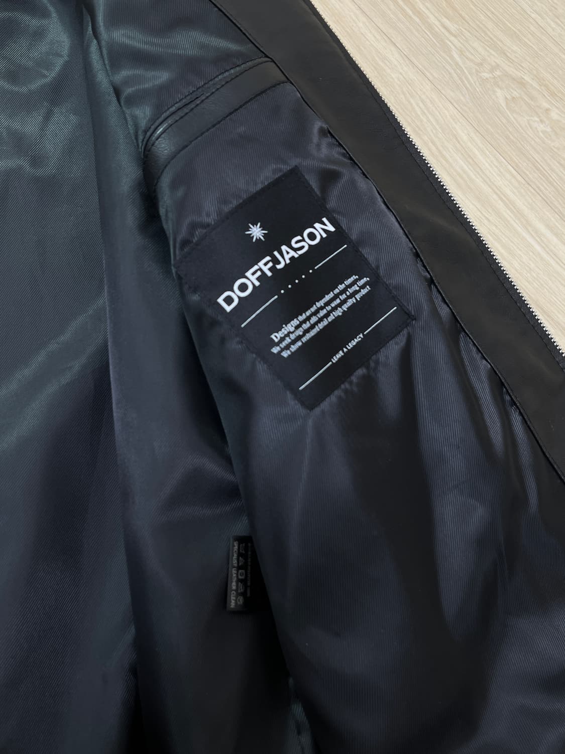 Doffjason washing leather biker jacket 상품이미지3