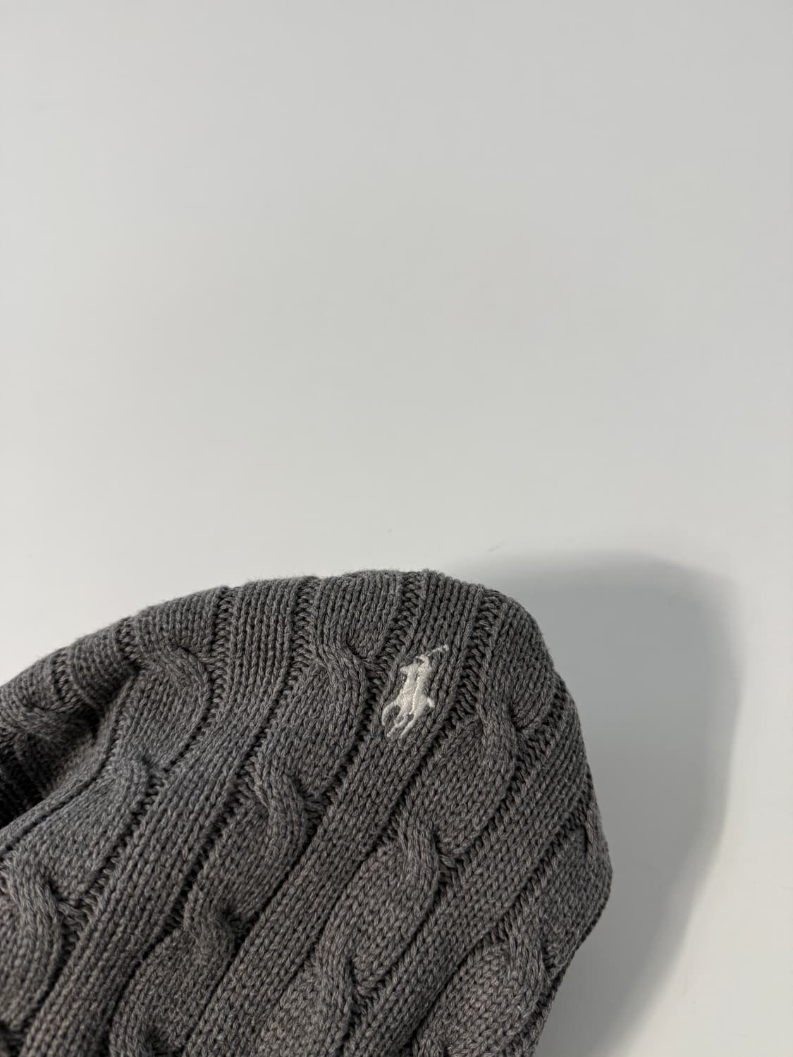 폴로 랄프로렌 딥그레이 코튼 꽈배기 니트 상품이미지3