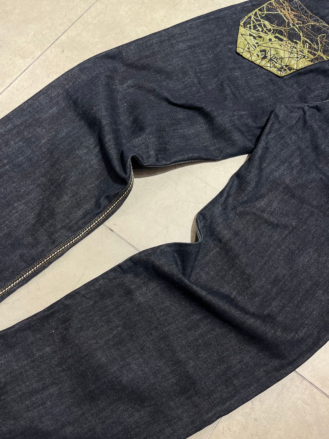 마자 플라바 카모 자수 올드스쿨 데님팬츠 상품이미지9