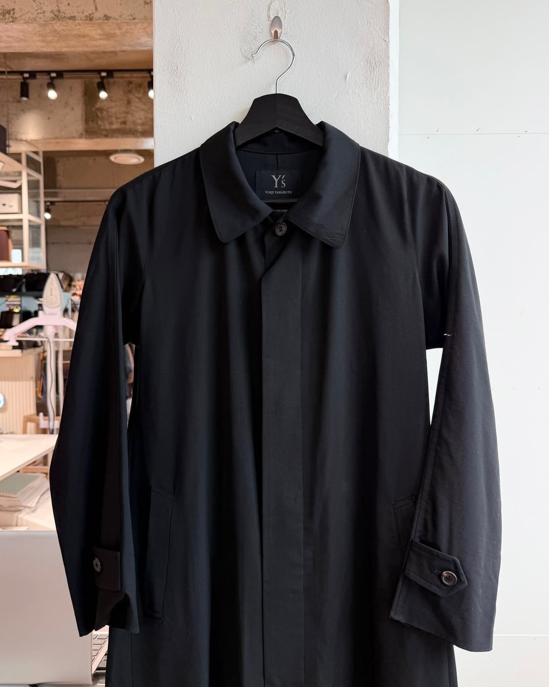 요지 야마모토 블랙 롱 코트  상품이미지3