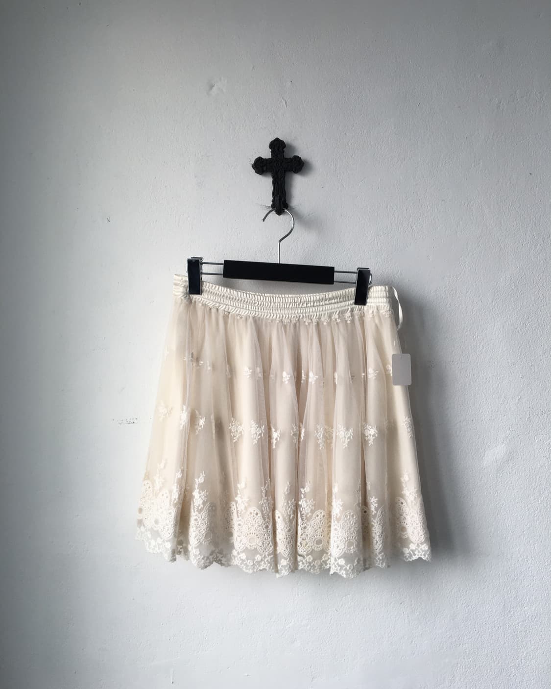Crochet point layer sha mini skirt 상품이미지1