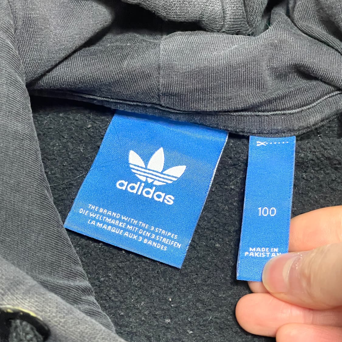 아디다스 파이어버드 블랙 기모 후드티셔츠 남성100 상품이미지5