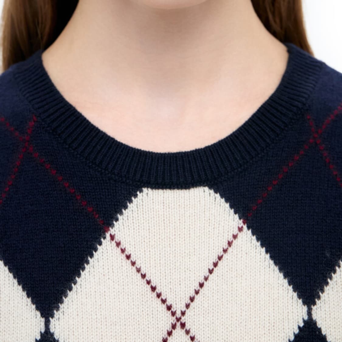 프레임(FRAME)X소더비 캐시미어100 아가일 베스트니트 66-77 상품이미지2