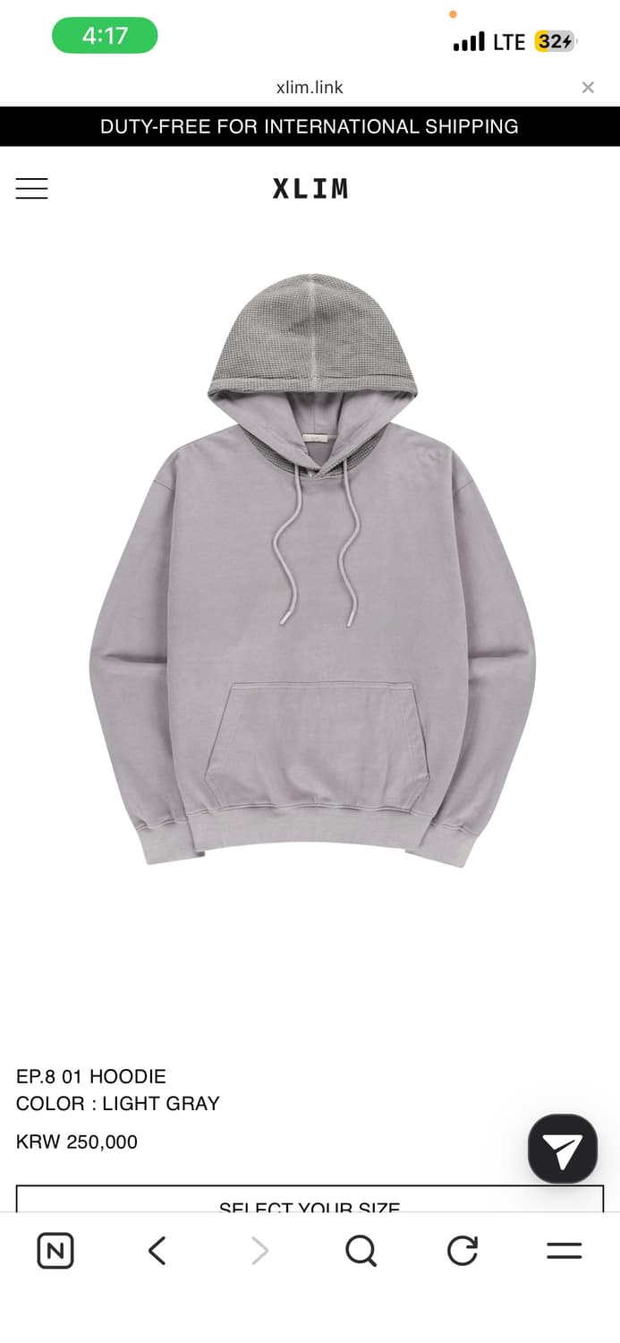 엑슬림 ep8 01 후디 s 구매 상품이미지1