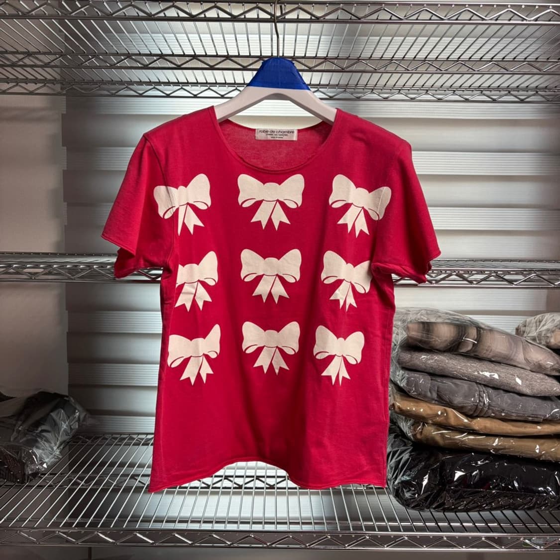 꼼데가르송 리본 빈티지 반팔 티셔츠 상품이미지1