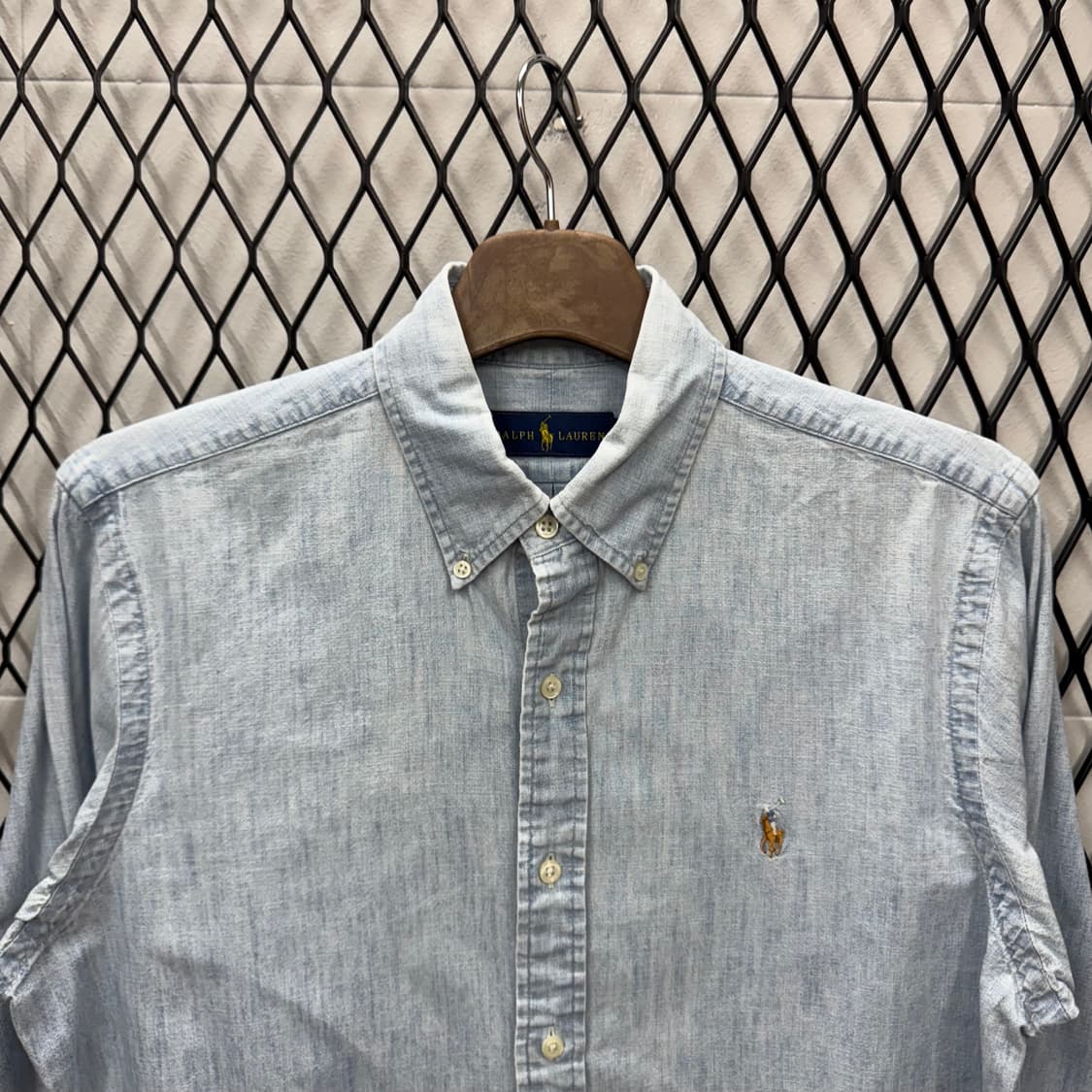 폴로 랄프로렌 솔리드 긴팔 데님 셔츠 멀티포니 포인트 상품이미지3