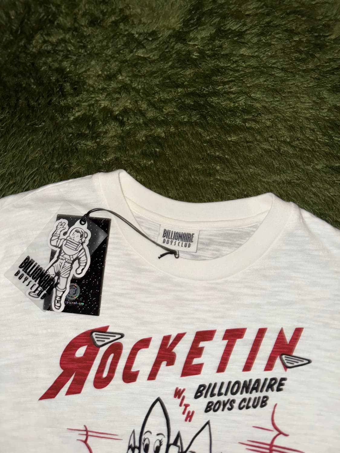 [L] 빌리어네어 보이즈 클럽 bbc ROCKETIN 슬럽 티셔츠 화이트 상품이미지3