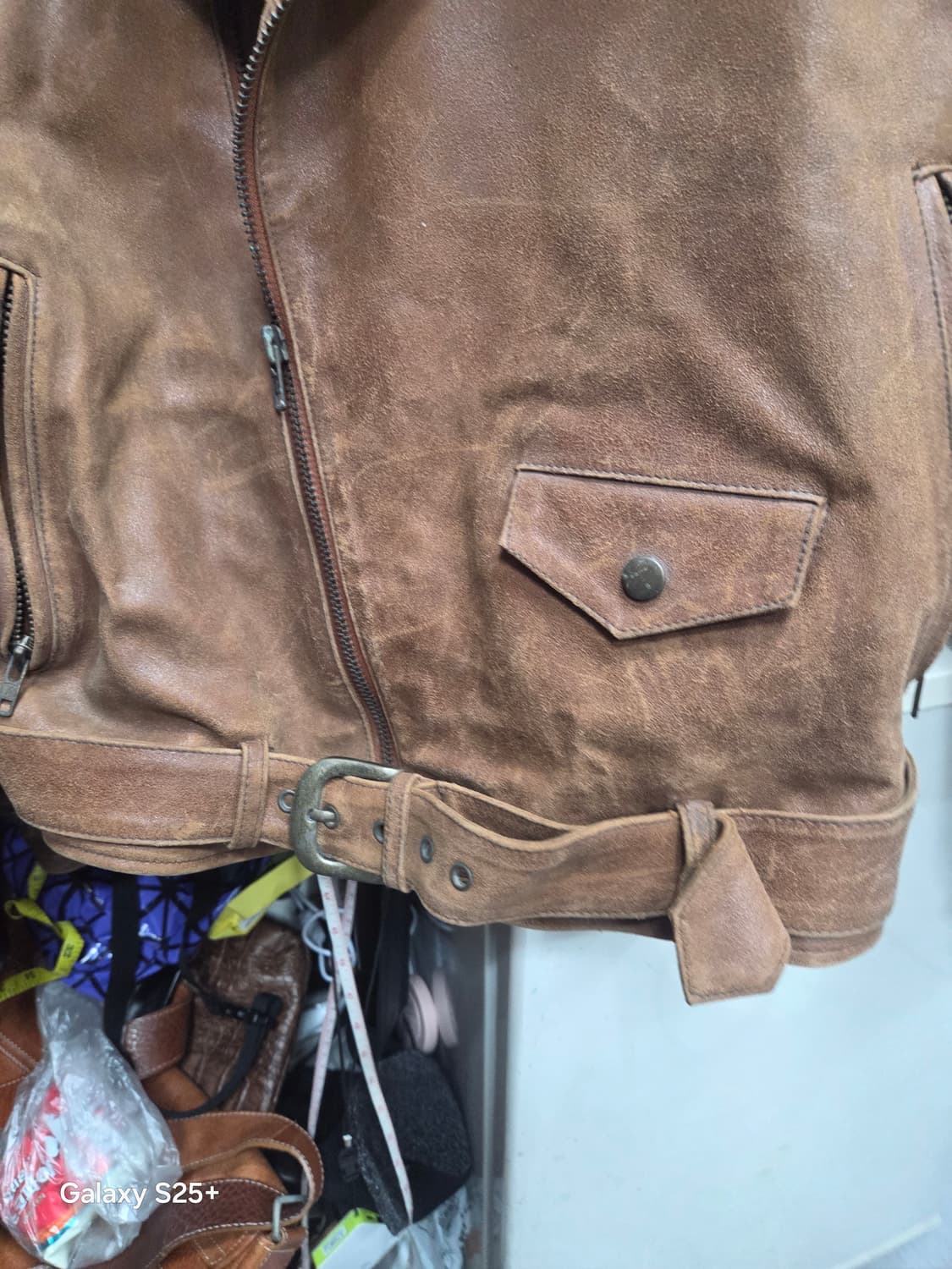 빈티지  브라운 가죽자켓 상품이미지2